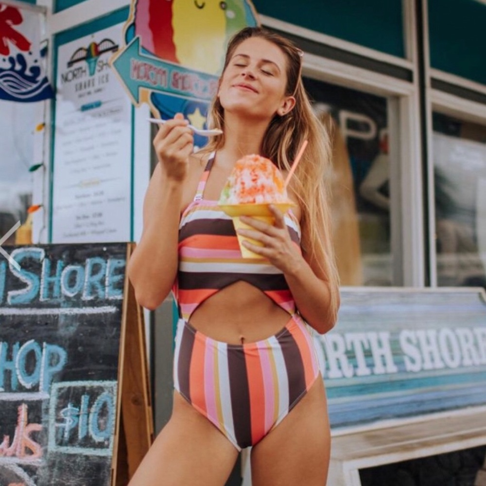 Albion Fit Neapolitan One-piece Cut Out Swimsuit